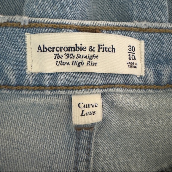 Abercrombie & Fitch NWT Curve Love The 90s Straight Ultra High Rise Jeans - Picture 5 of 11